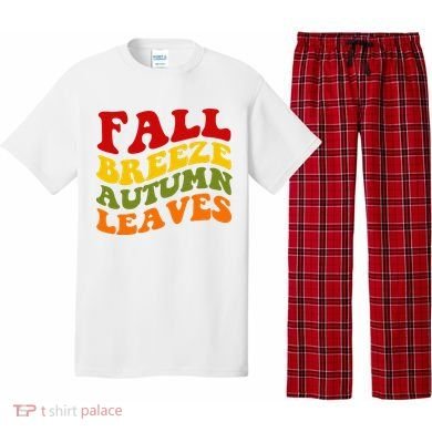 Fall Breeze Autumn Leaves Retro Pajama Set