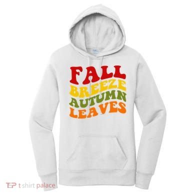 Fall Breeze Autumn Leaves Retro Women's Hoodie