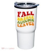 Fall Breeze Autumn Leaves Retro Tumbler thumb 0