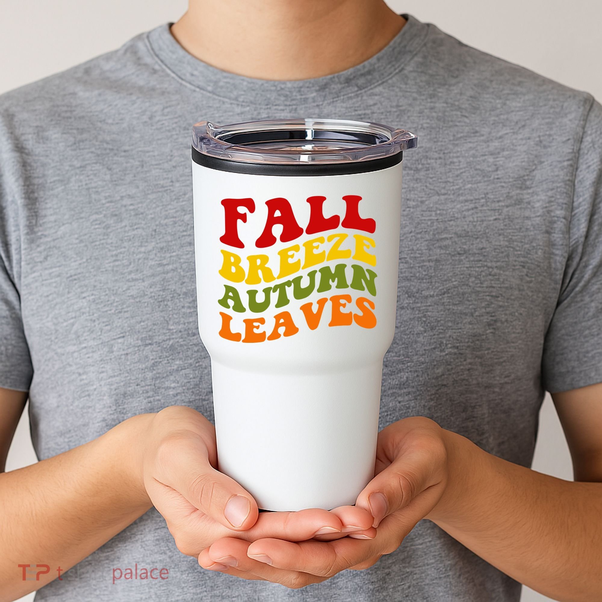 Fall Breeze Autumn Leaves Retro Tumbler