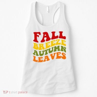 Fall Breeze Autumn Leaves Retro Women's Tank Top