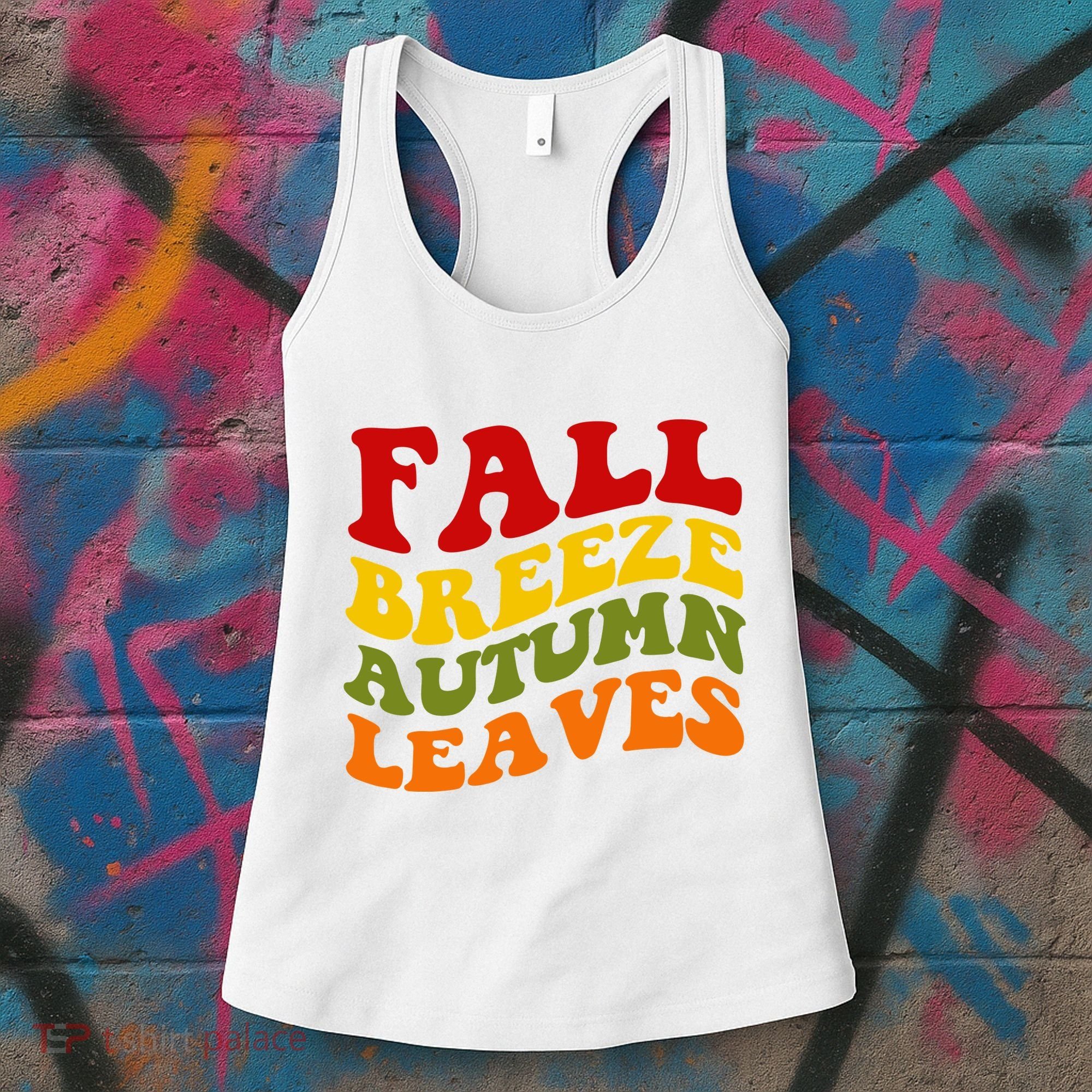 Fall Breeze Autumn Leaves Retro Women's Tank Top