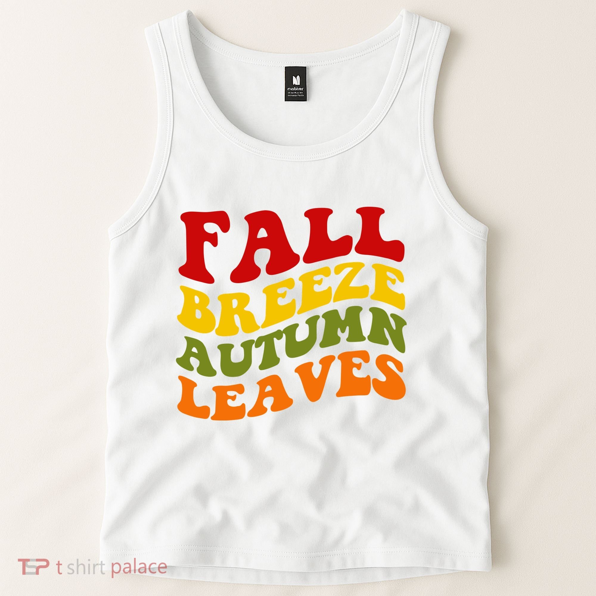 Fall Breeze Autumn Leaves Retro Tank Top