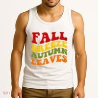 Fall Breeze Autumn Leaves Retro Tank Top thumb 3