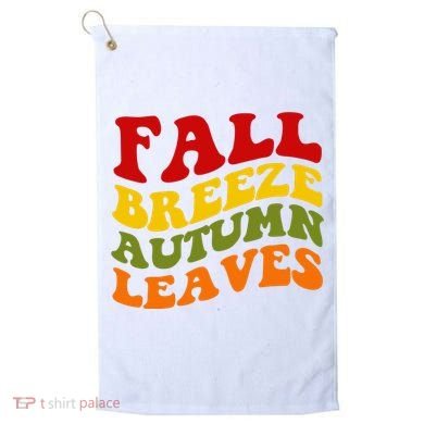 Fall Breeze Autumn Leaves Retro Golf Towel
