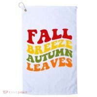 Fall Breeze Autumn Leaves Retro Golf Towel thumb 0