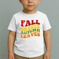 Fall Breeze Autumn Leaves Retro Toddler T-Shirt thumb 2