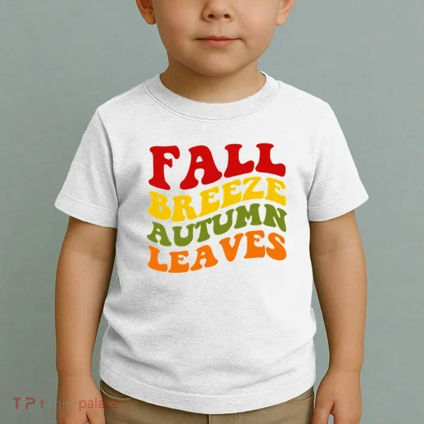 Fall Breeze Autumn Leaves Retro Toddler T-Shirt