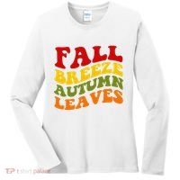 Fall Breeze Autumn Leaves Retro Women's Long Sleeve Shirt thumb 0