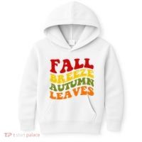 Fall Breeze Autumn Leaves Retro Kids Hoodie thumb 0