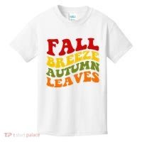 Fall Breeze Autumn Leaves Retro Kids T-Shirt thumb 0