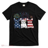 French Bulldog American Flag 4th Of July Independence Day T-Shirt thumb 0