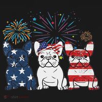 French Bulldog American Flag 4th Of July Independence Day Women's Hoodie thumb 2