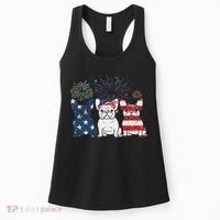 French Bulldog American Flag 4th Of July Independence Day Women's Tank Top thumb 0