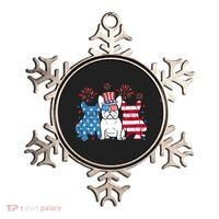 French Bulldog American Flag Fireworks 4th Of July Dog Lover Ornament thumb 0