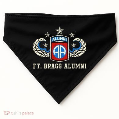 Ft Bragg Alumni Army 82nd Airborne Division Paratrooper USA-Made Doggie Bandana
