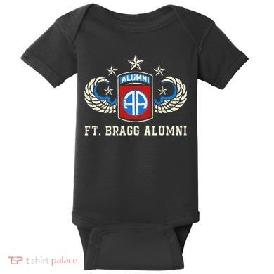 Ft Bragg Alumni Army 82nd Airborne Division Paratrooper Baby Bodysuit
