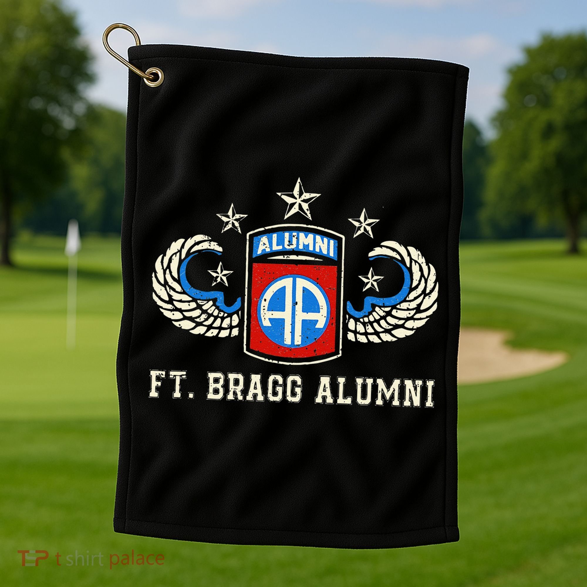 Ft Bragg Alumni Army 82nd Airborne Division Paratrooper Golf Towel