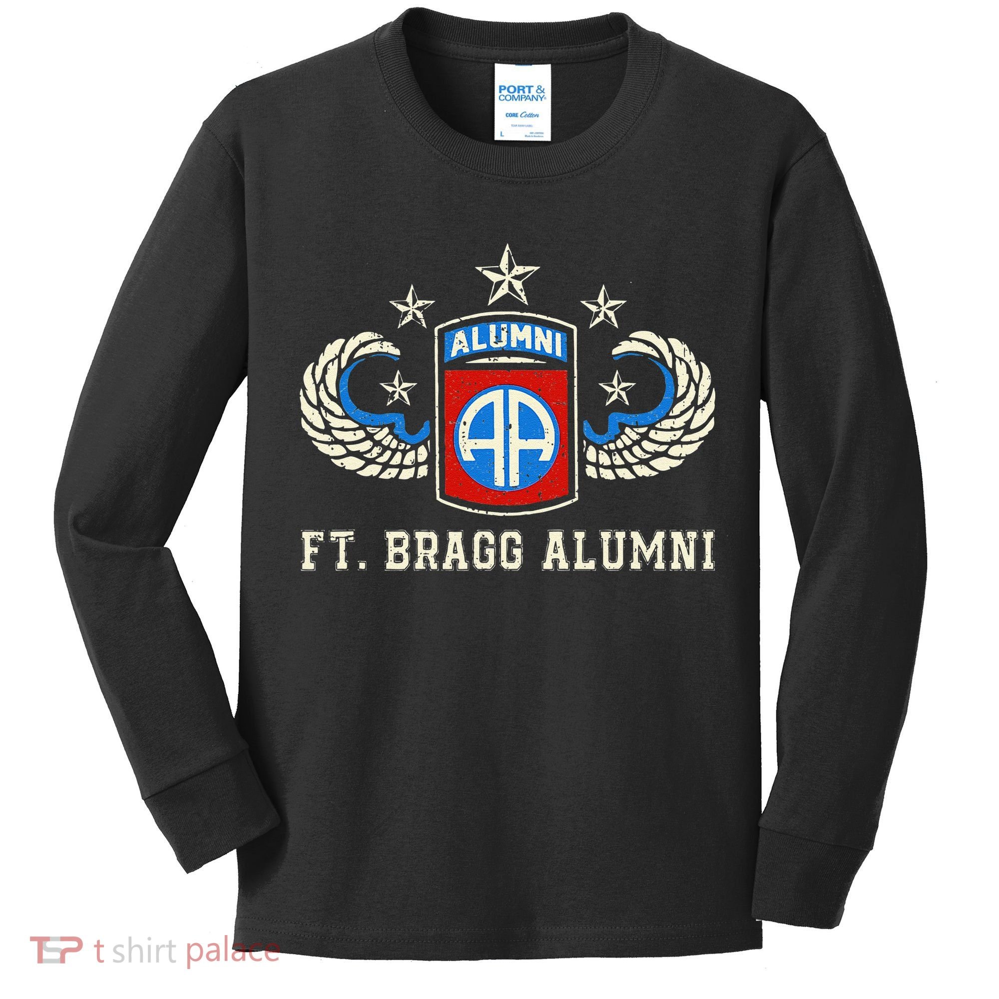 Ft Bragg Alumni Army 82nd Airborne Division Paratrooper Kids Long Sleeve Shirt