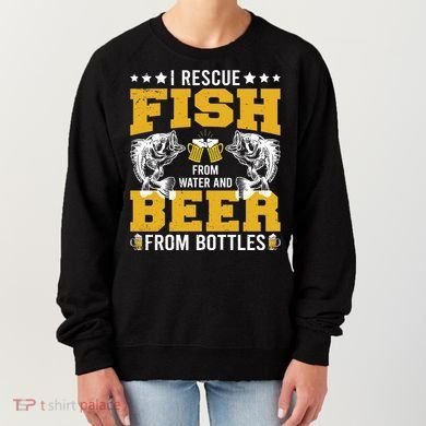 Funny Beer And Fish Women's Sweatshirt