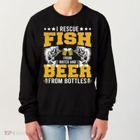 Funny Beer And Fish Women's Sweatshirt thumb 0
