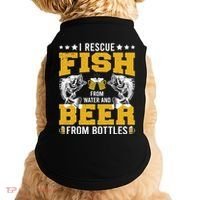 Funny Beer And Fish Doggie Tank thumb 0