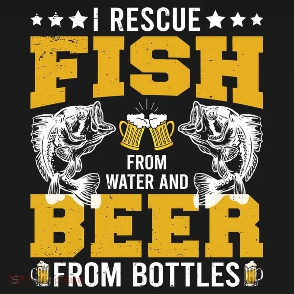 Funny Beer And Fish Doggie Tank