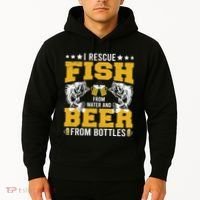 Funny Beer And Fish Hoodie thumb 2