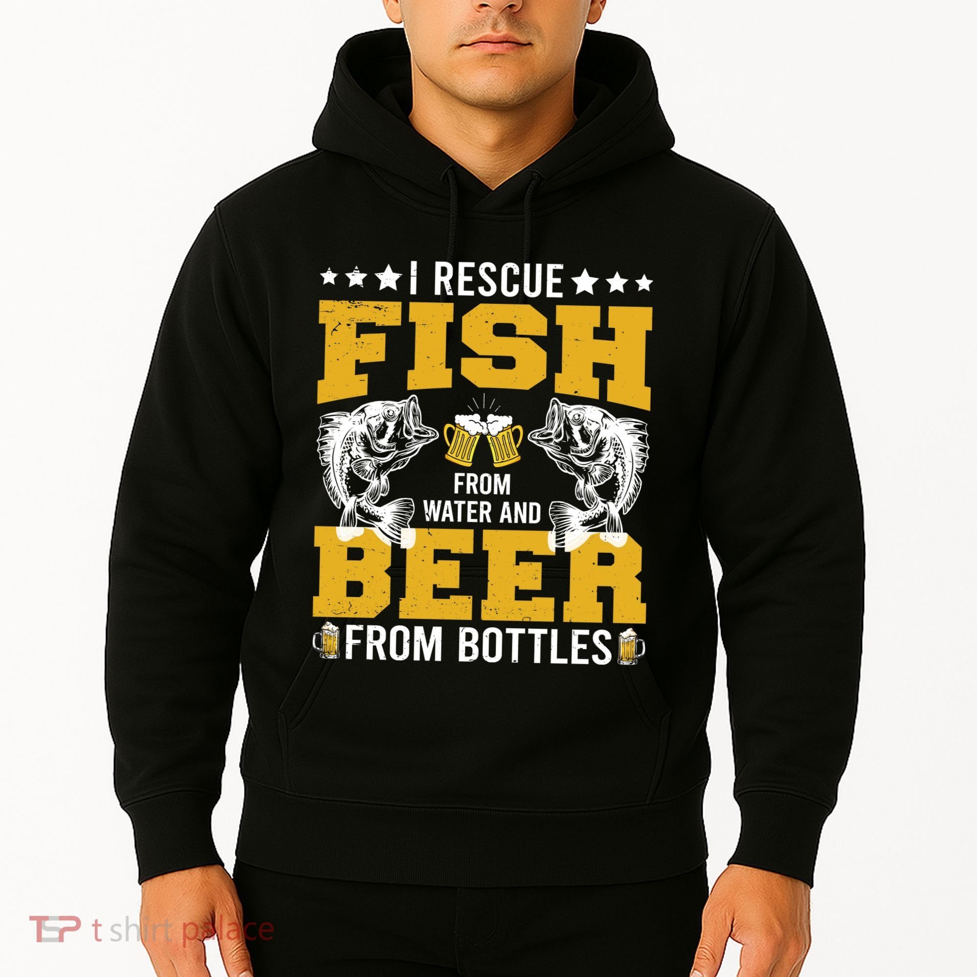 Funny Beer And Fish Hoodie