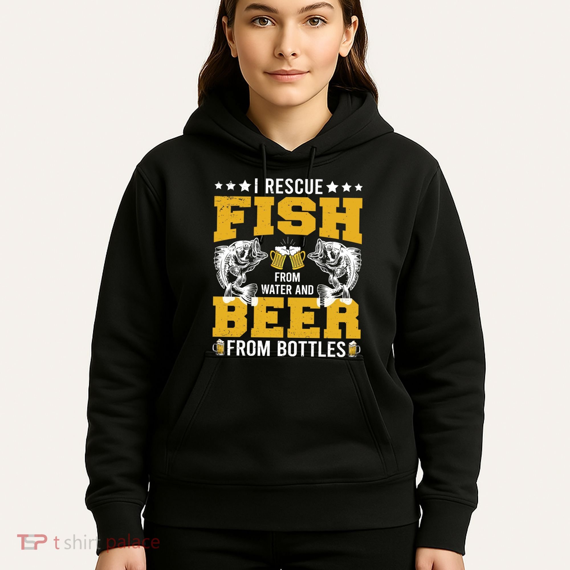Funny Beer And Fish Hoodie