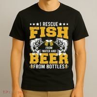 Funny Beer And Fish T-Shirt thumb 3