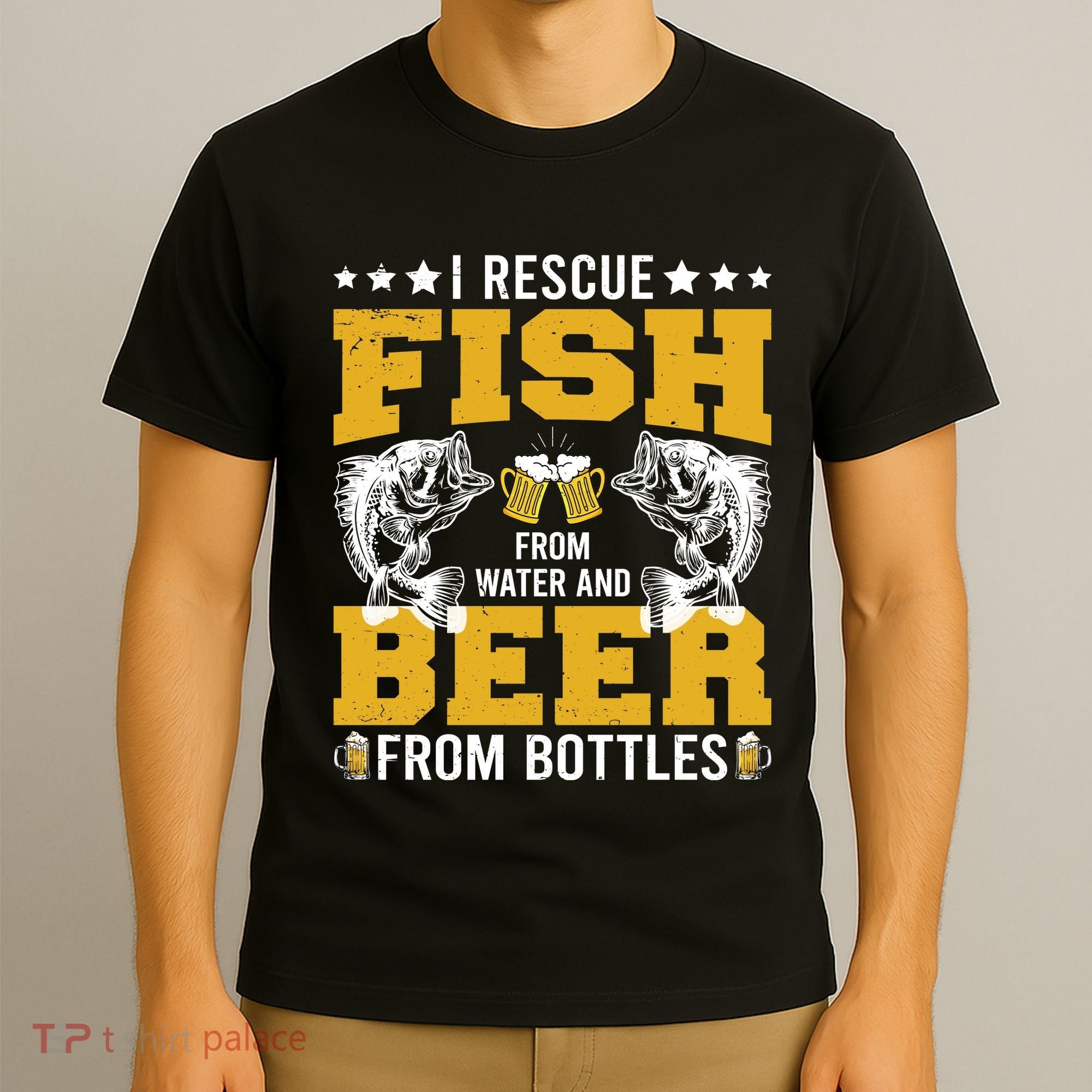 Funny Beer And Fish T-Shirt