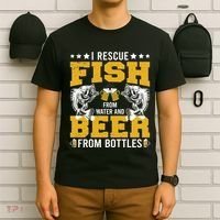Funny Beer And Fish T-Shirt thumb 6