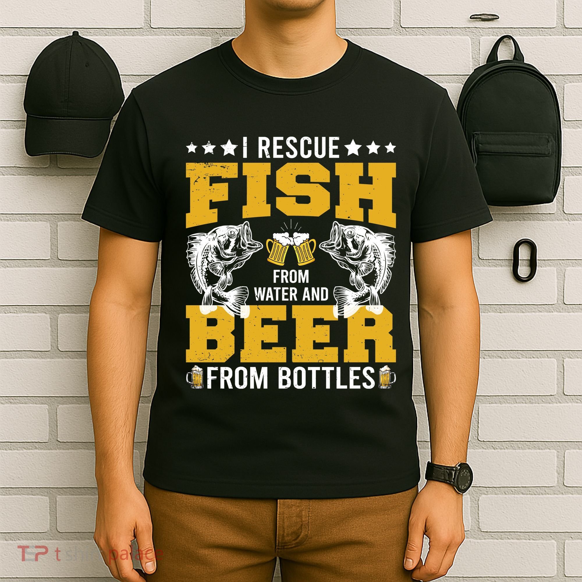 Funny Beer And Fish T-Shirt