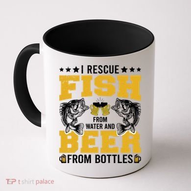 Funny Beer And Fish Coffee Mug