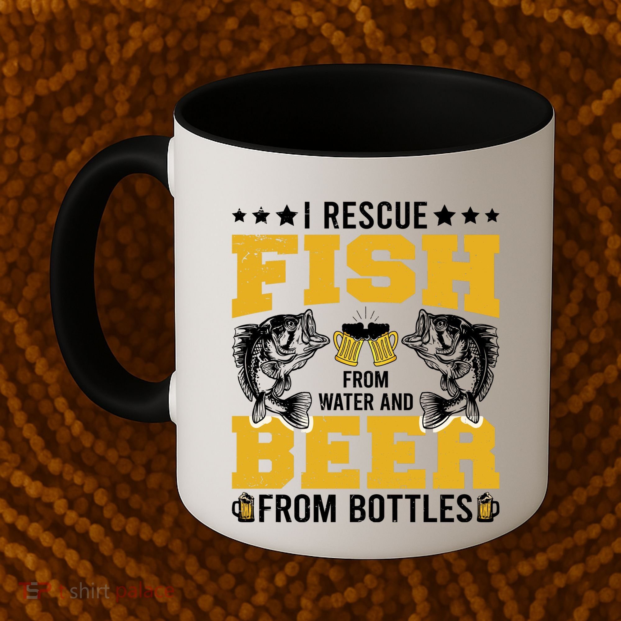 Funny Beer And Fish Coffee Mug