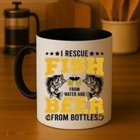 Funny Beer And Fish Coffee Mug thumb 4