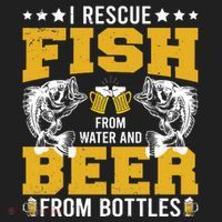 Funny Beer And Fish Beanie thumb 2