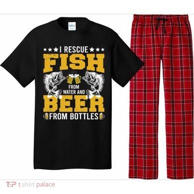 Funny Beer And Fish Pajama Set