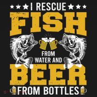 Funny Beer And Fish Polo thumb 3