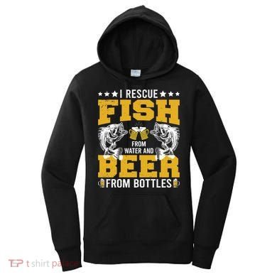 Funny Beer And Fish Women's Hoodie