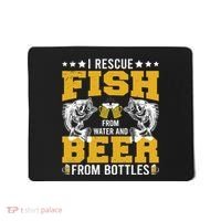 Funny Beer And Fish Mousepad thumb 0