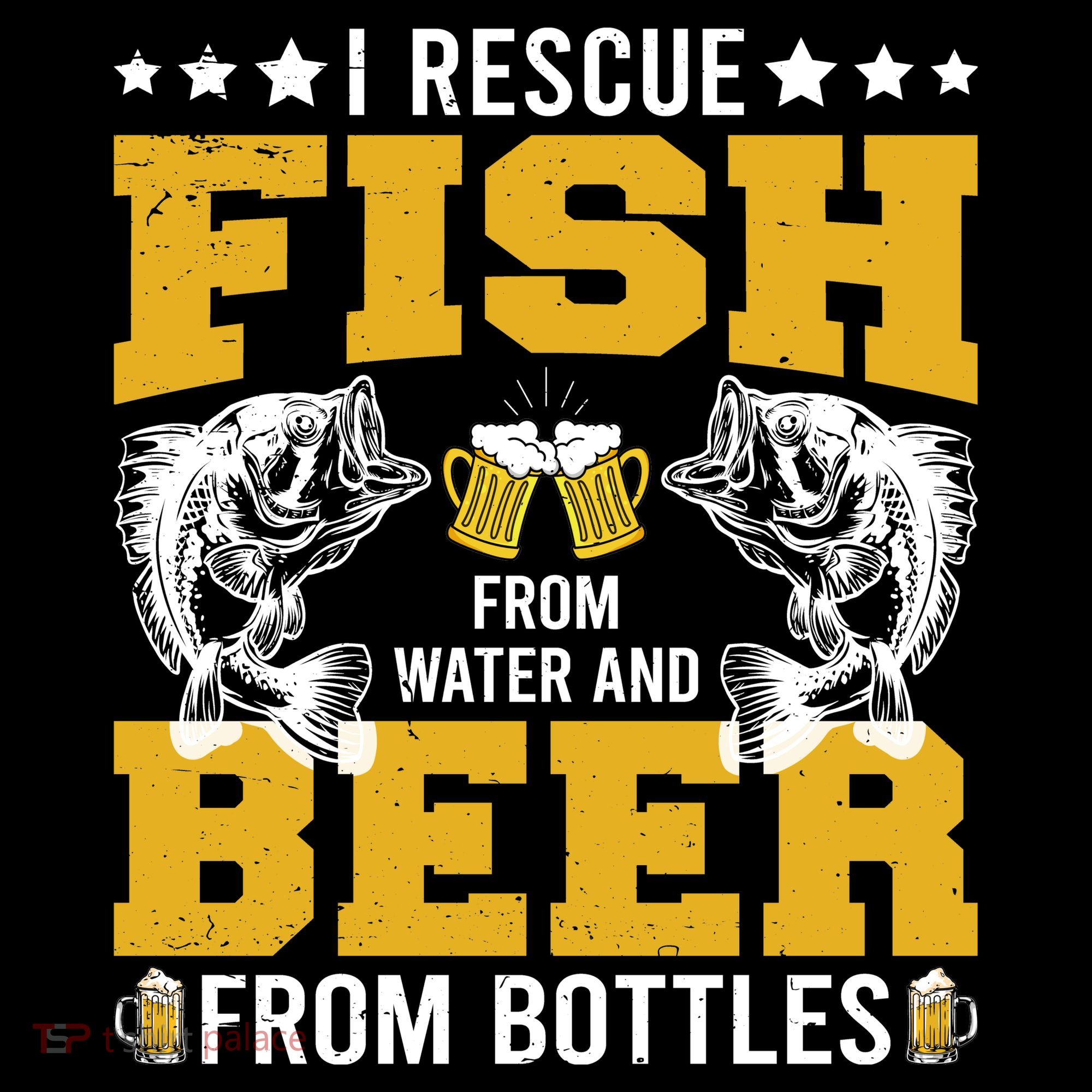 Funny Beer And Fish Mousepad