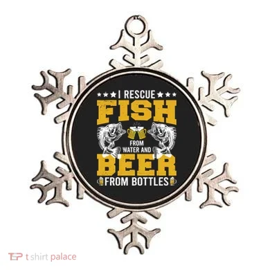 Funny Beer And Fish Ornament