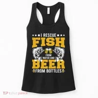 Funny Beer And Fish Women's Tank Top thumb 0
