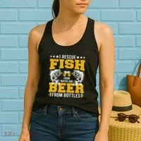 Funny Beer And Fish Women's Tank Top thumb 2