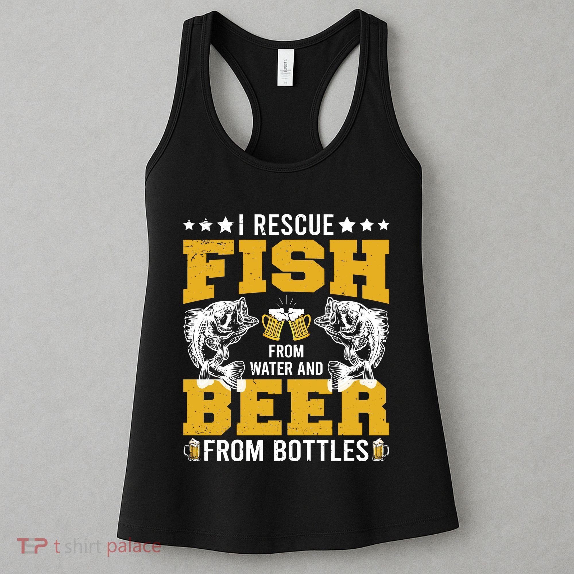 Funny Beer And Fish Women's Tank Top