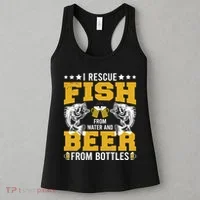 Funny Beer And Fish Women's Tank Top thumb 3