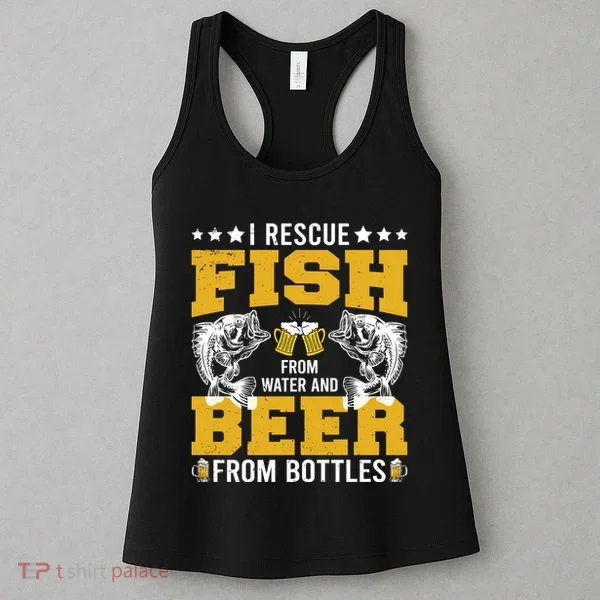 Funny Beer And Fish Women's Tank Top