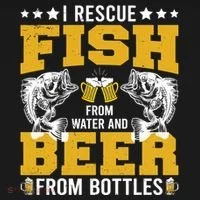 Funny Beer And Fish Women's Tank Top thumb 5